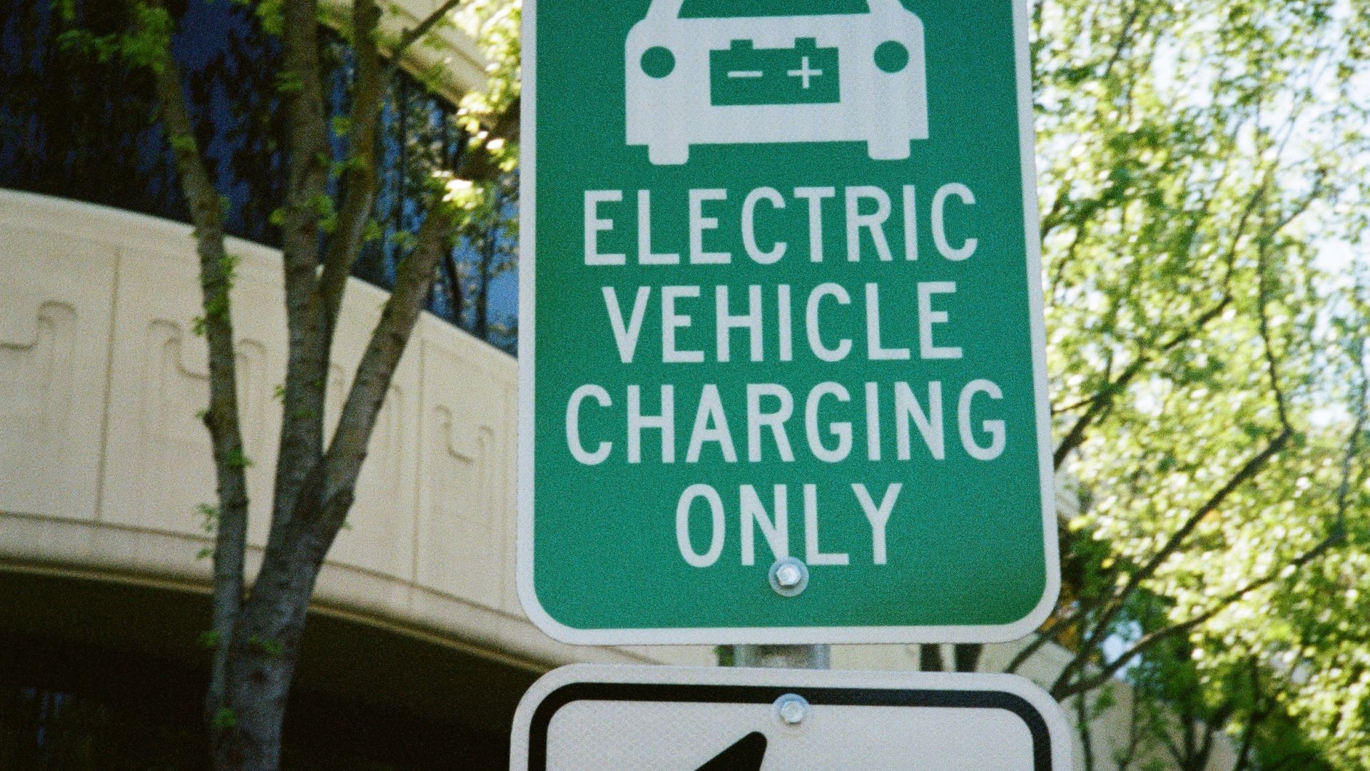 image of EV charging sign