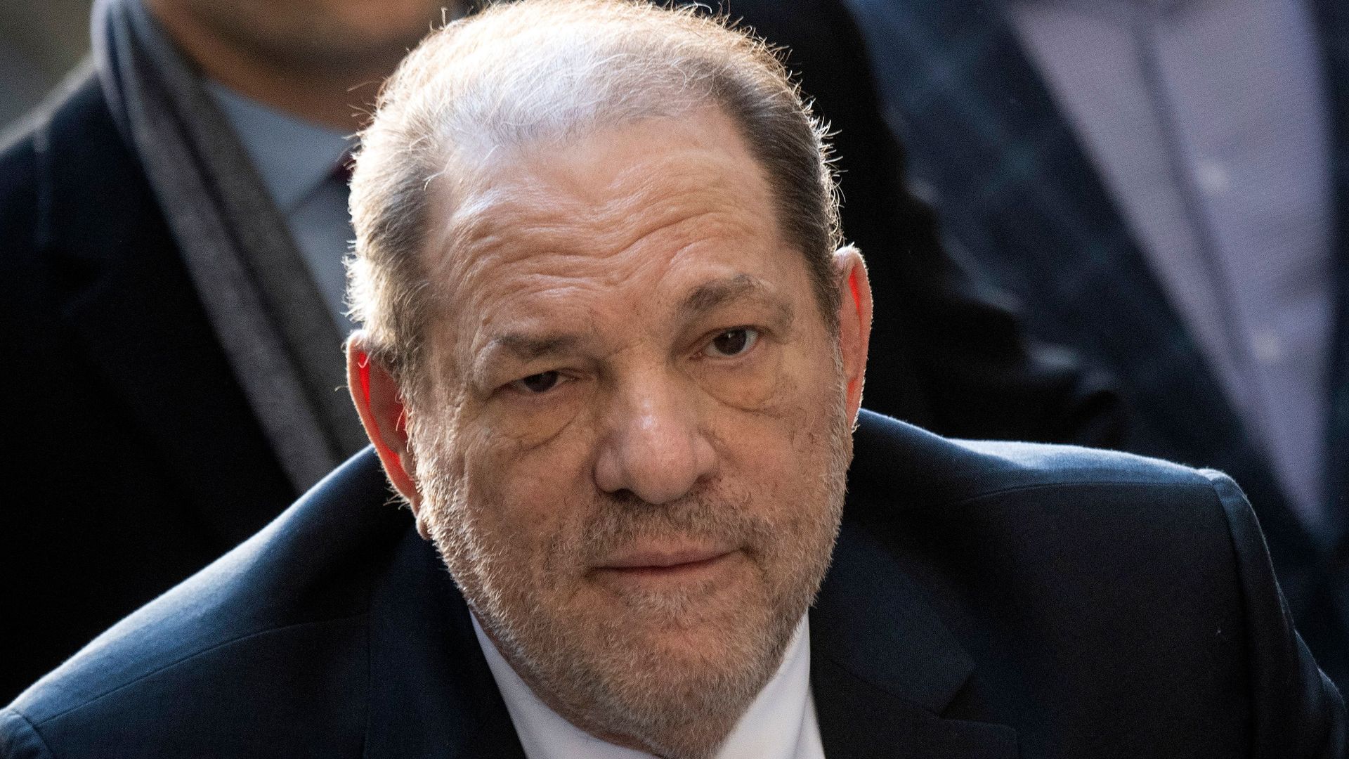 Harvey Weinstein arrives at the Manhattan Criminal Court, on February 24, 2020.