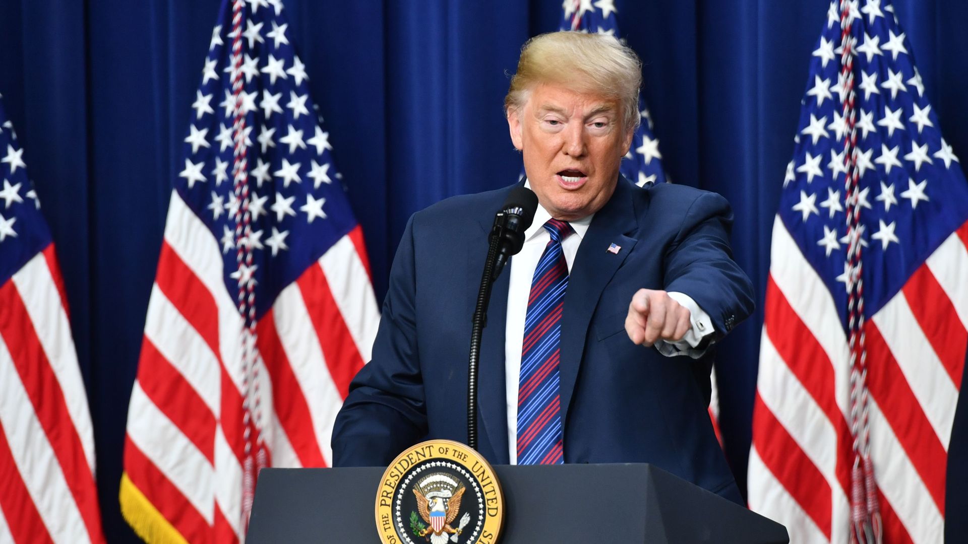 President Trump criticized Democrats for voting against a GOP disaster aid bill for Puerto Rico.