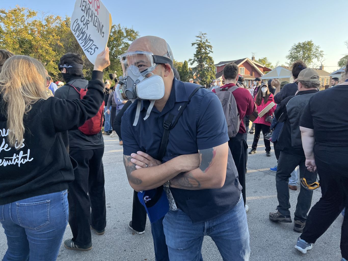 ICE sprays demonstrators near Broadview facility amid protest over ...