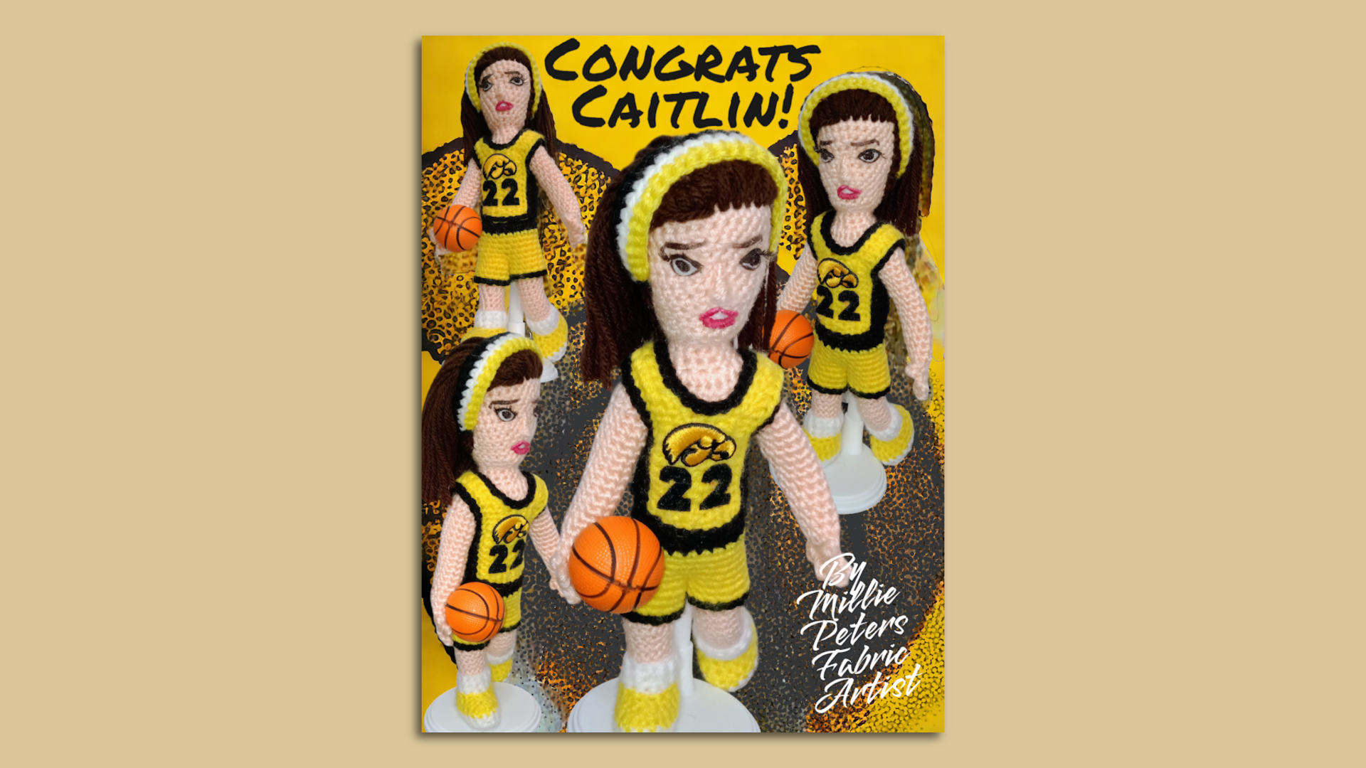 A photo of a Caitlin Clark doll.