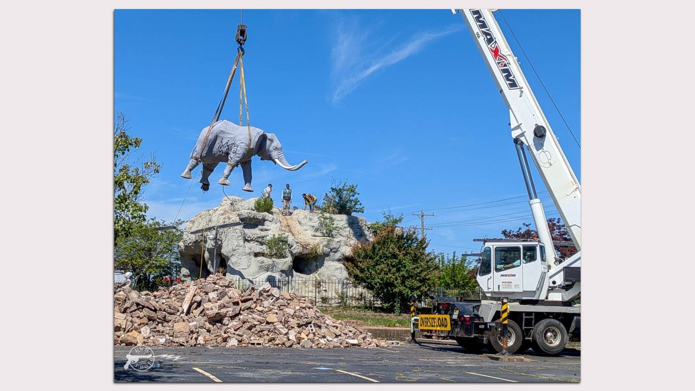 Richmond's Putt-Putt is gone. Its elephant's fate is up in the air