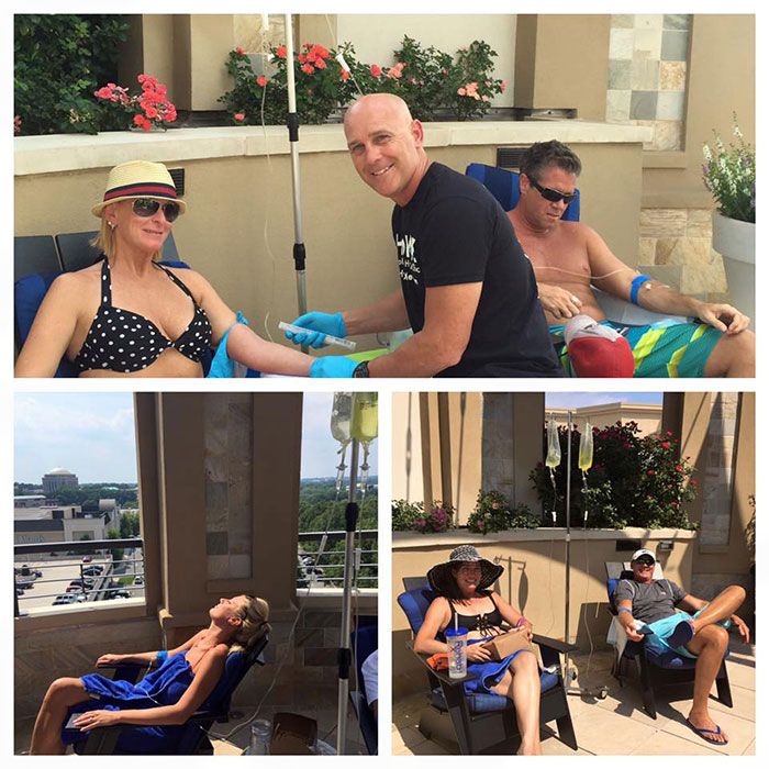 Hydrate Medical by the pool