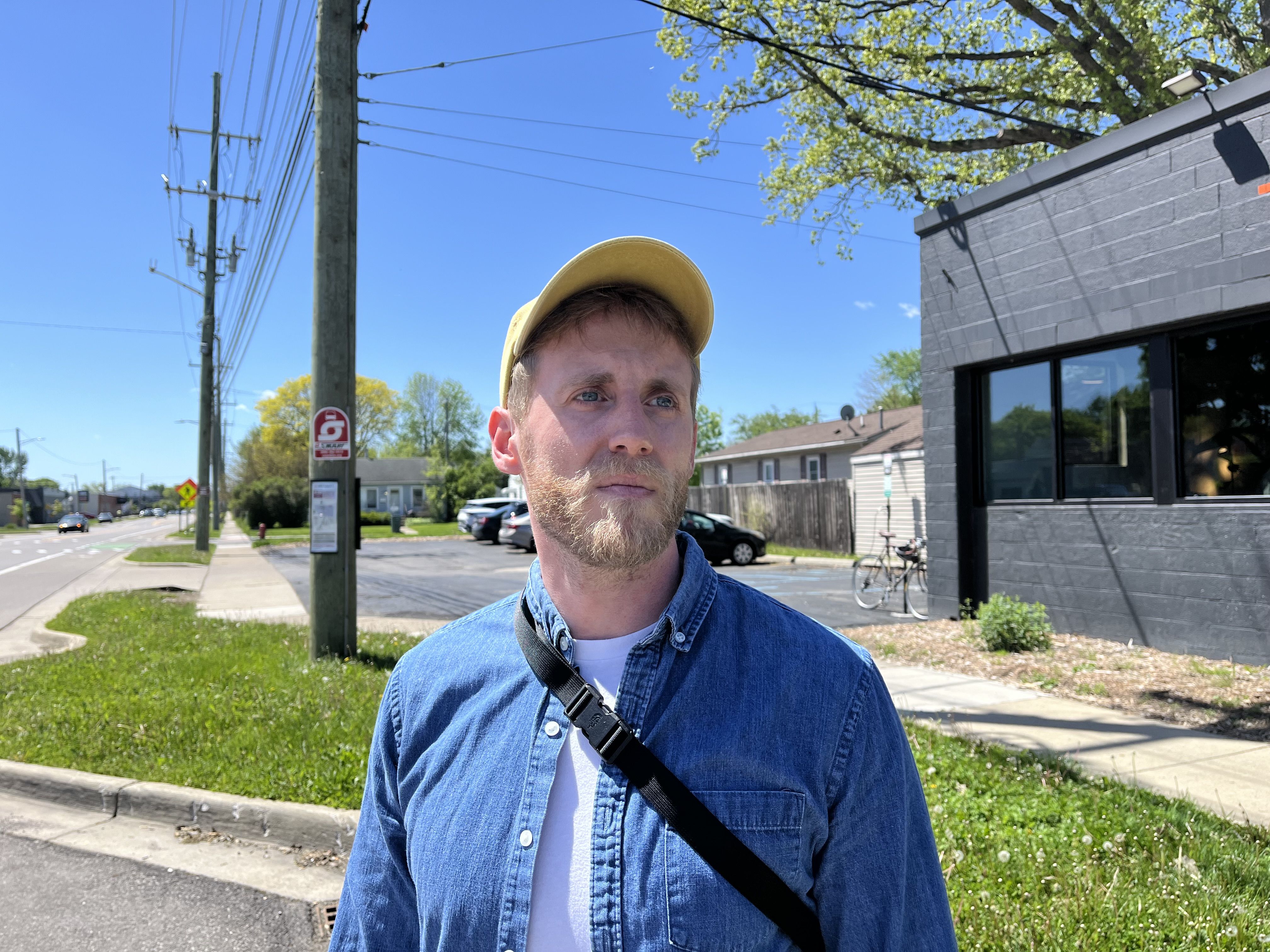 Ferndale resident Jon Thebo, who was struck on Woodward while bicycling last month.