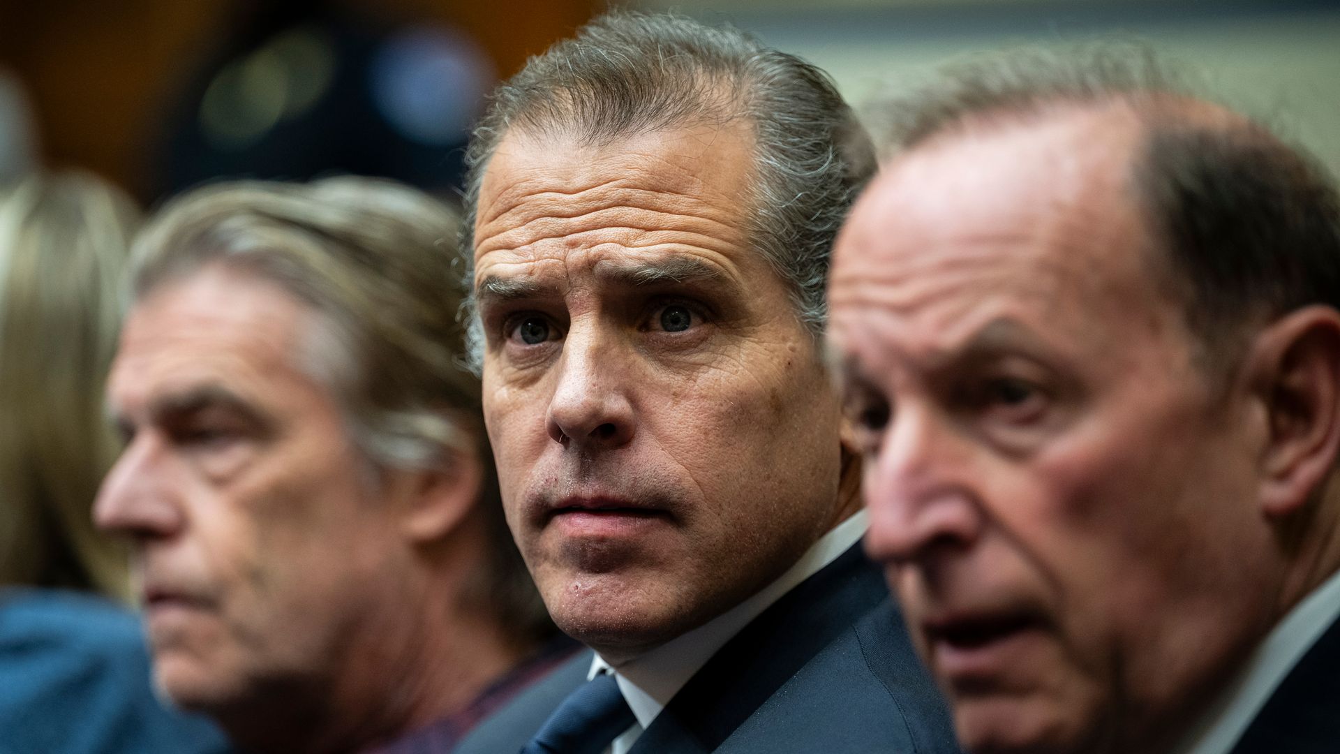 Hunter Biden with his attorneys during a House committee hearing in Washington, D.C., in January 2024.