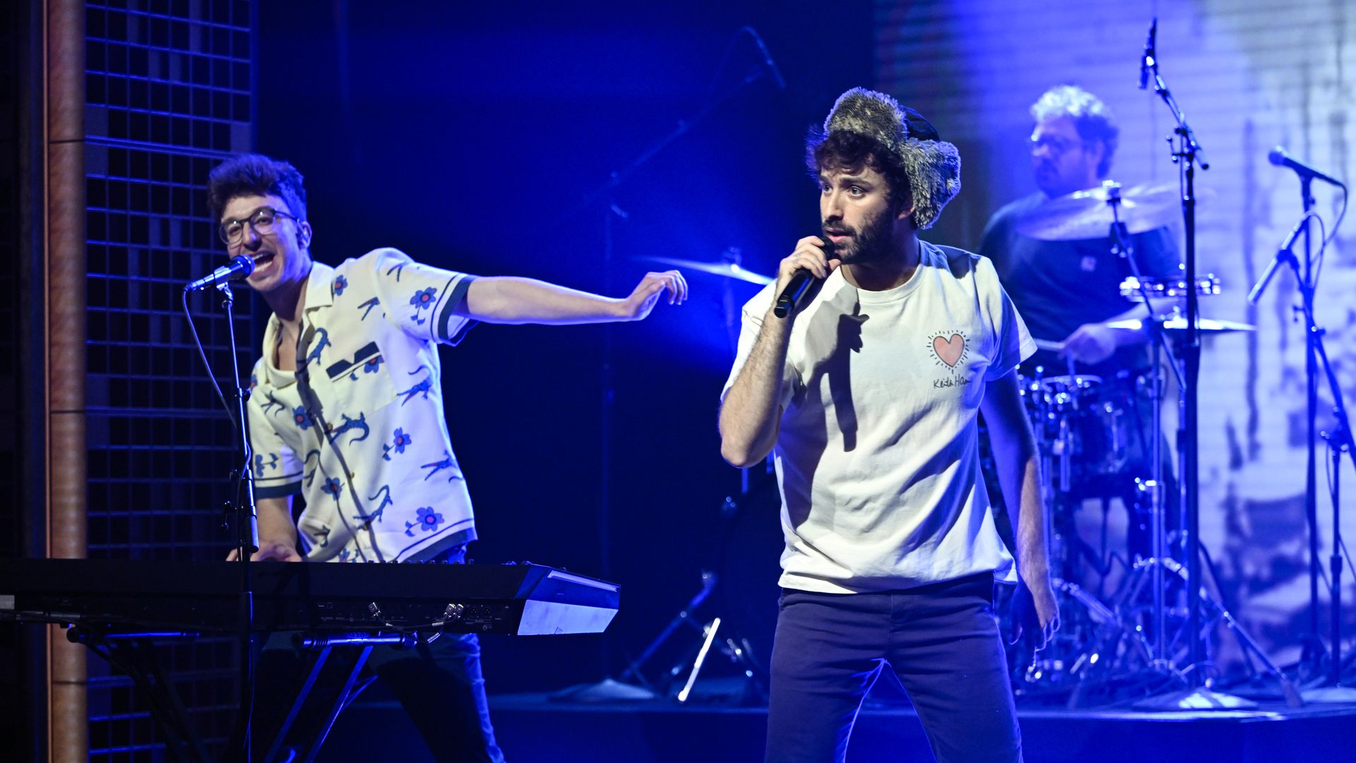The band AJR in performance.