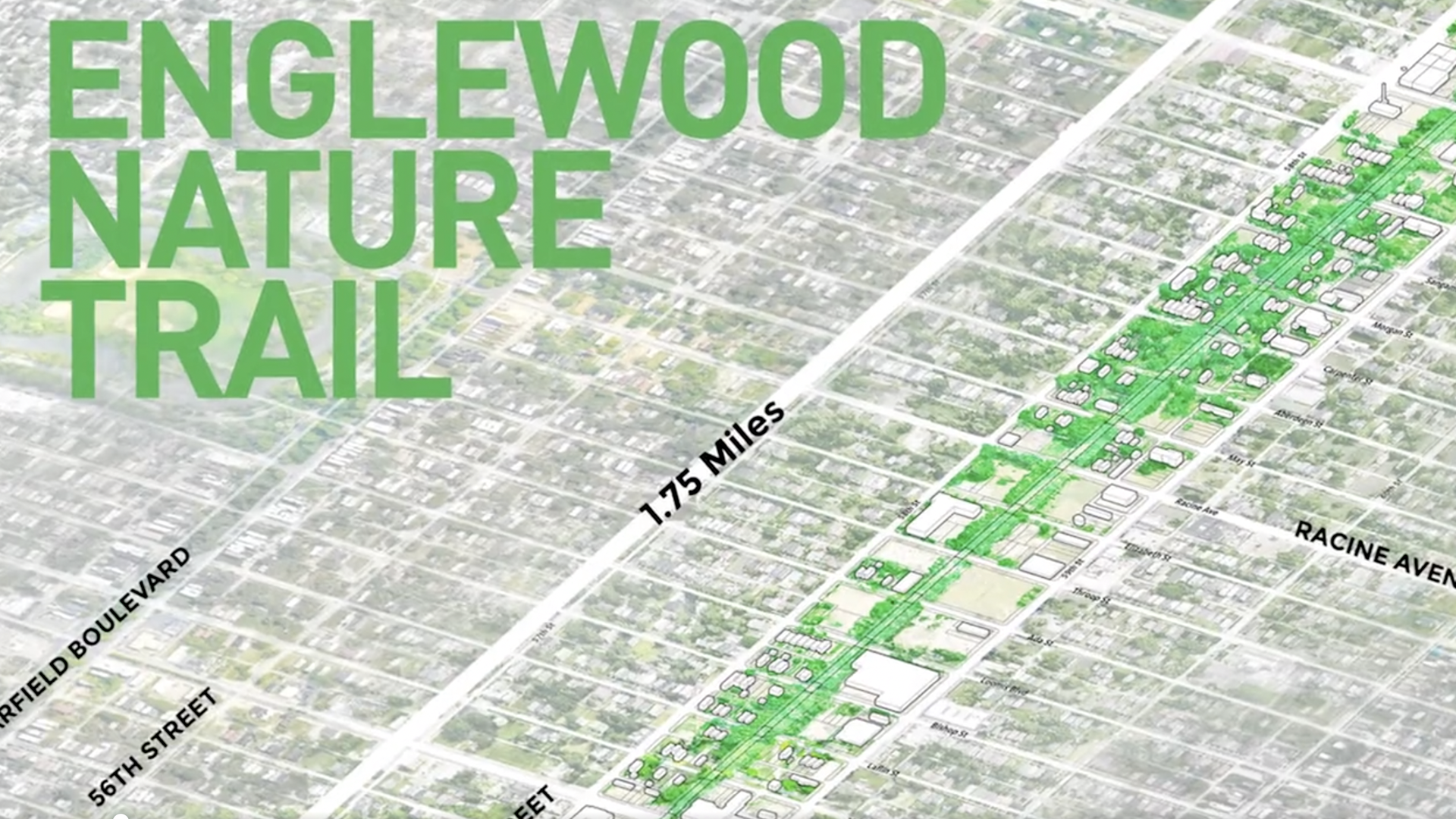 Map rendering of a new development 