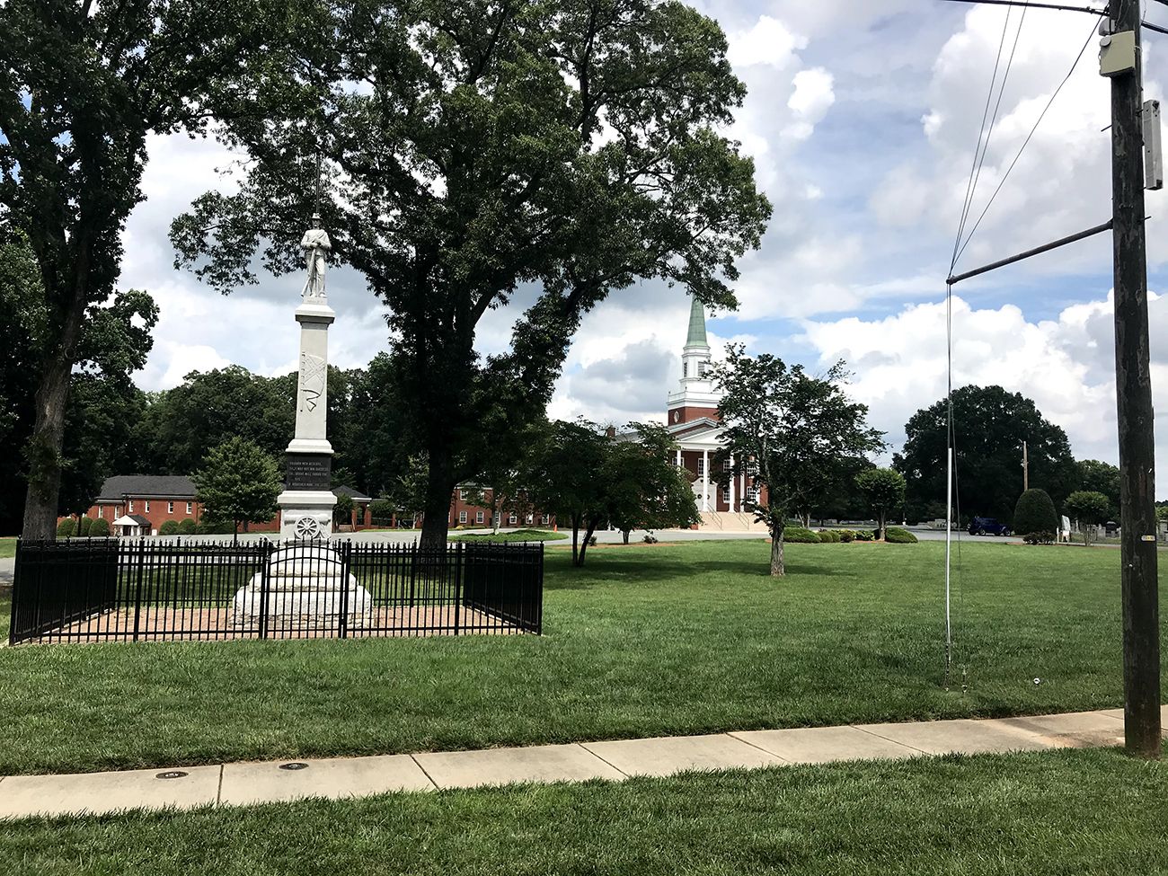 confederate soldier statue at Mt. Zion Methodist in Cornelius