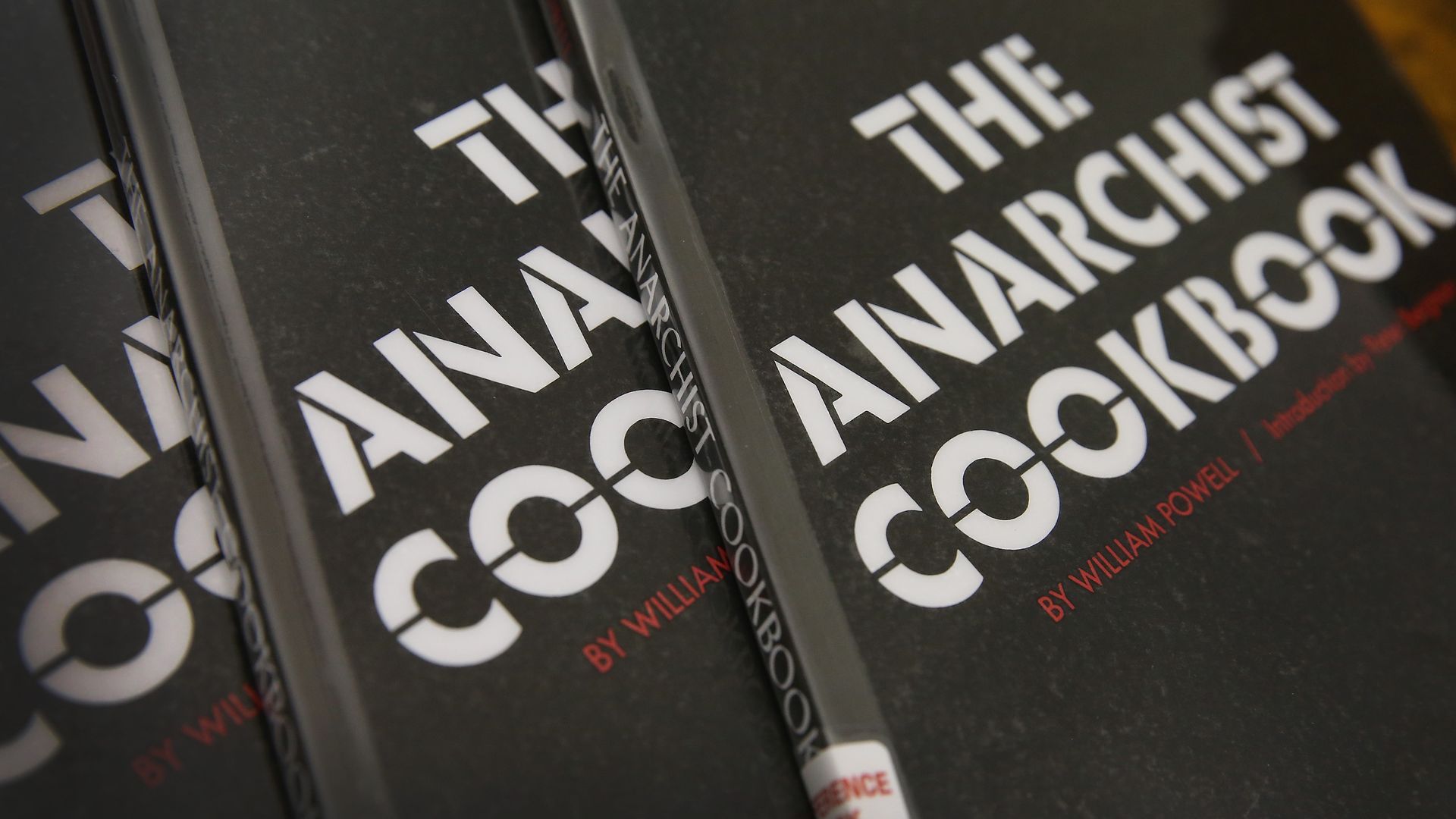 Photo of copies of the "Anarchist's Cookbook"