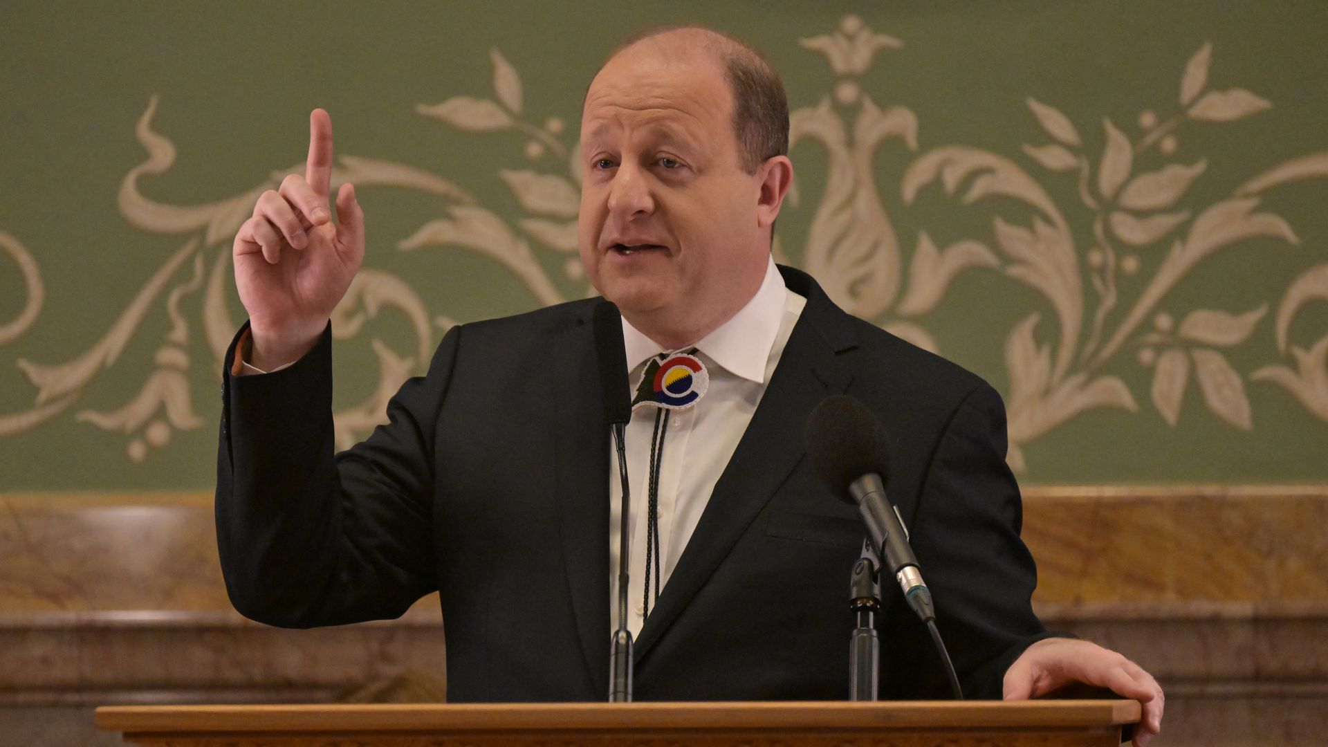 Gov. Jared Polis in state House chamber Jan. 15. Photo: Hyoung Chang/The Denver Post via Getty Images