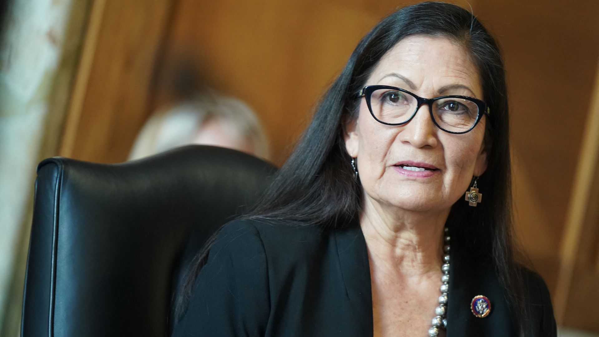 Interior Secretary Deb Haaland testifying before Congress in February 2021.