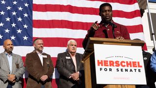 Herschel Walker on a catwalk