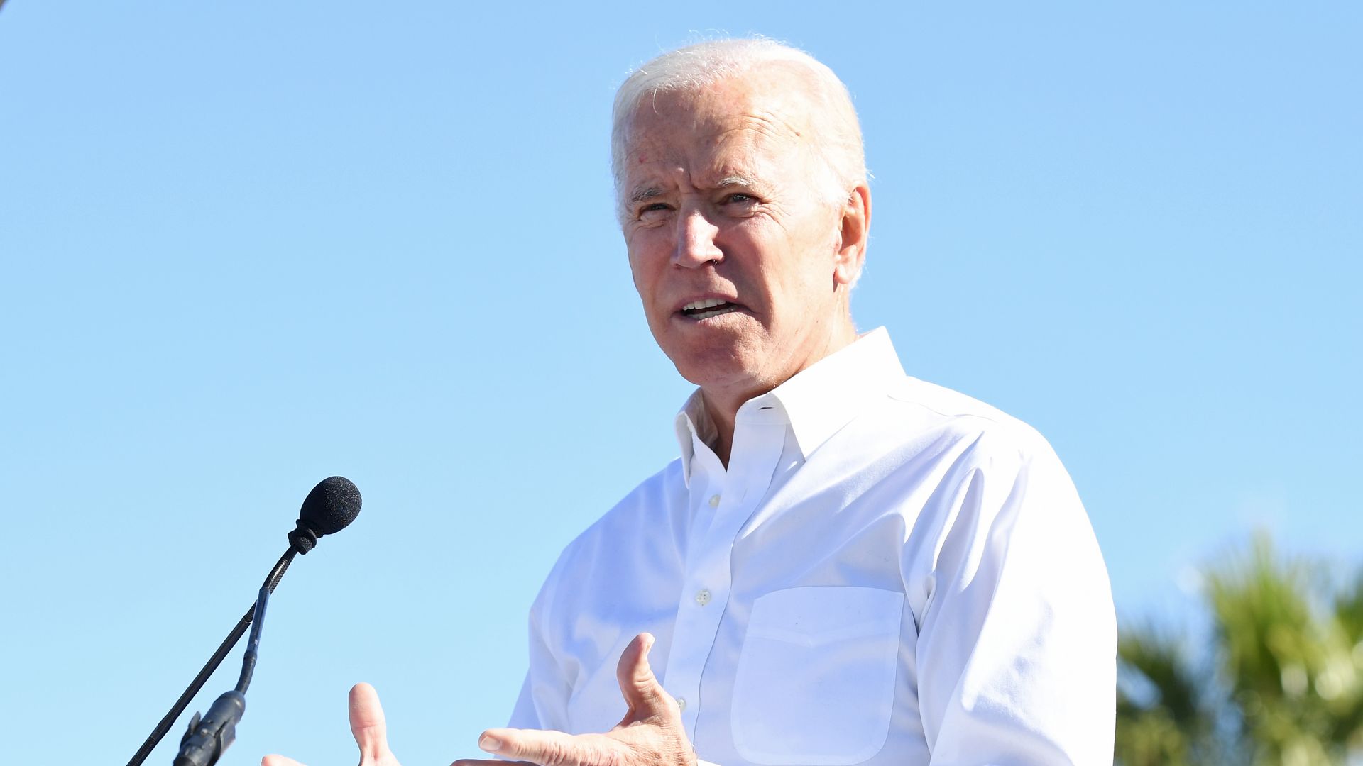 Former Vice President Joe Biden giving a speech