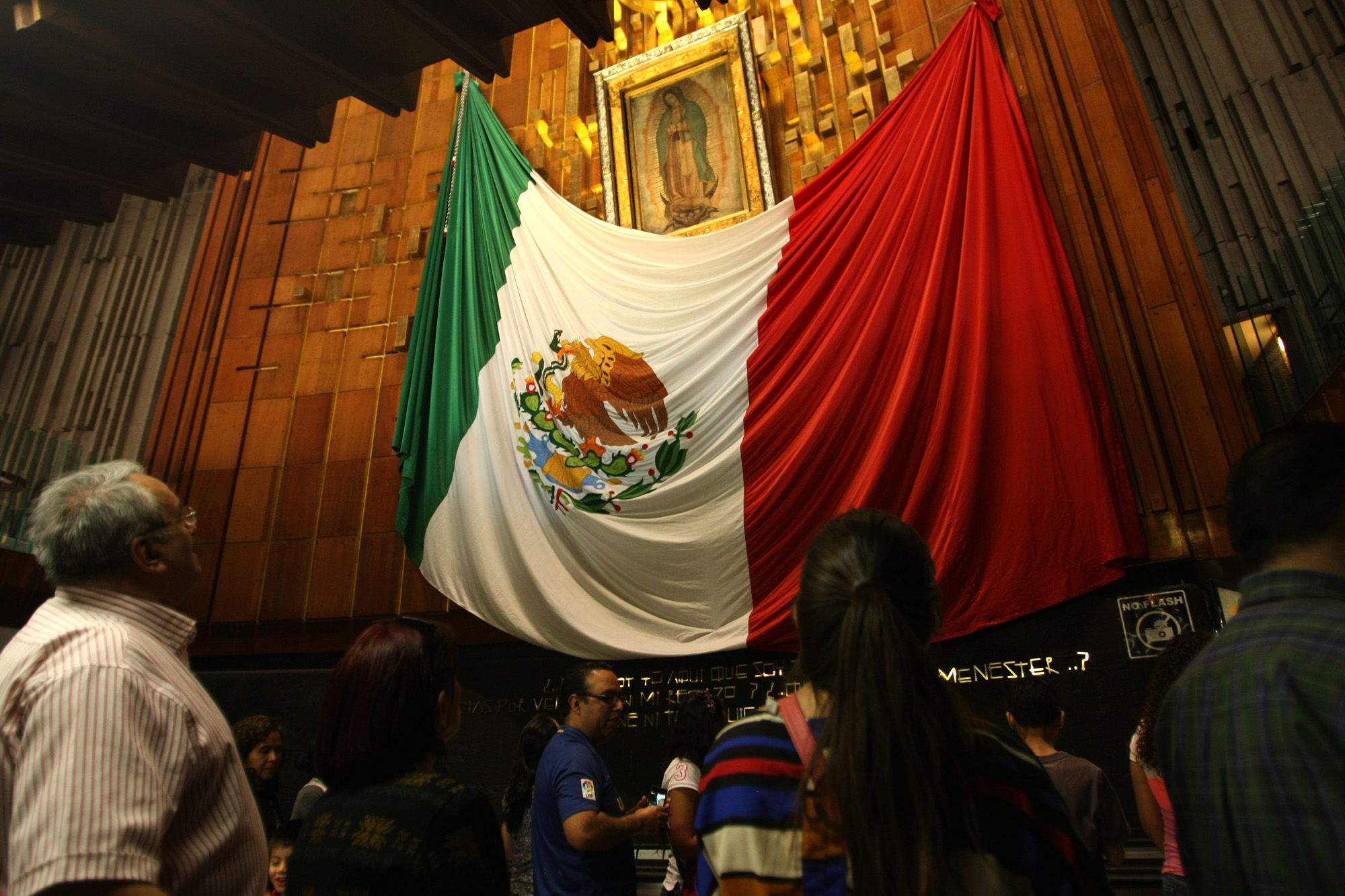 Pilgrims visit the Basilica of Our Lady of Guadalupe in Mexico City on December 21, 2013. 