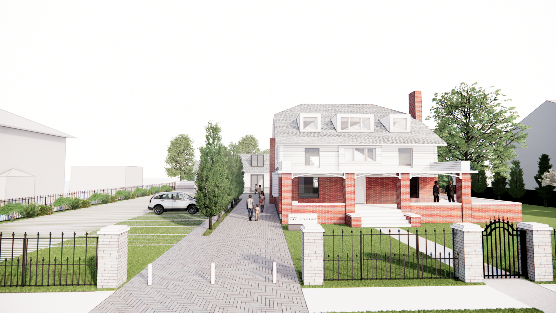 An artist reimagining of the Satchel Paige home.