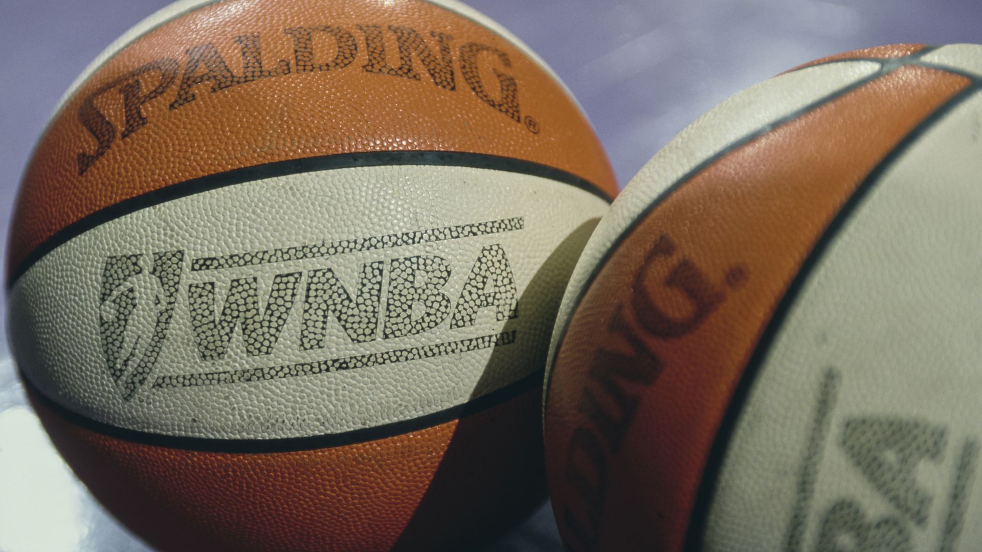 Close up of WNBA basketballs