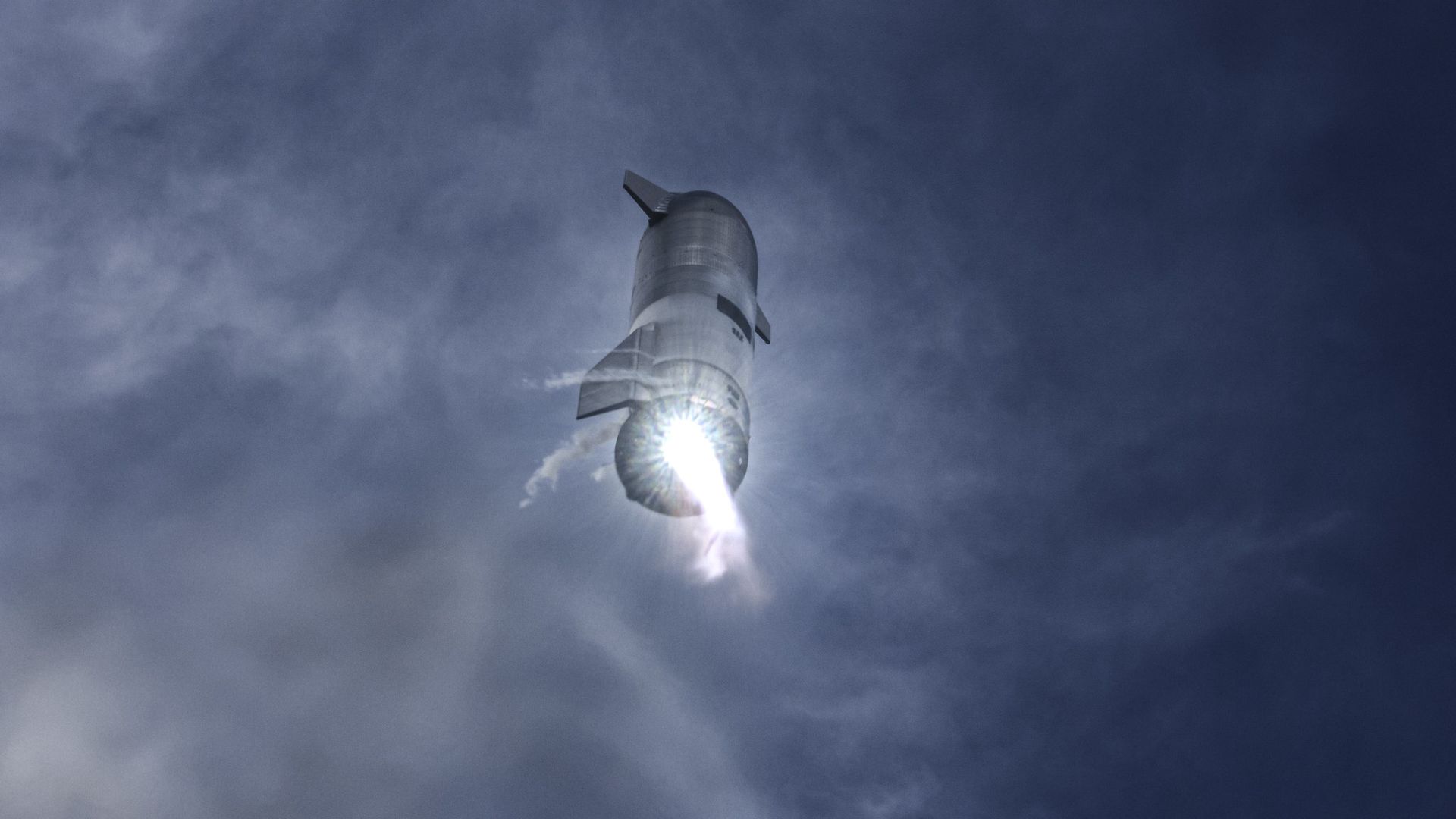 Starship seen from below in 2021