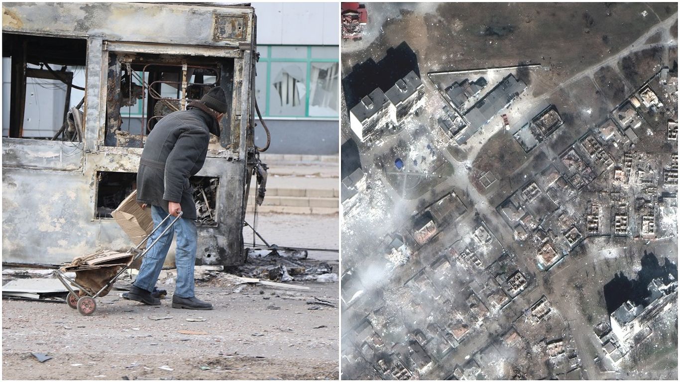 Mariupol è stato devastato dopo il bombardamento russo