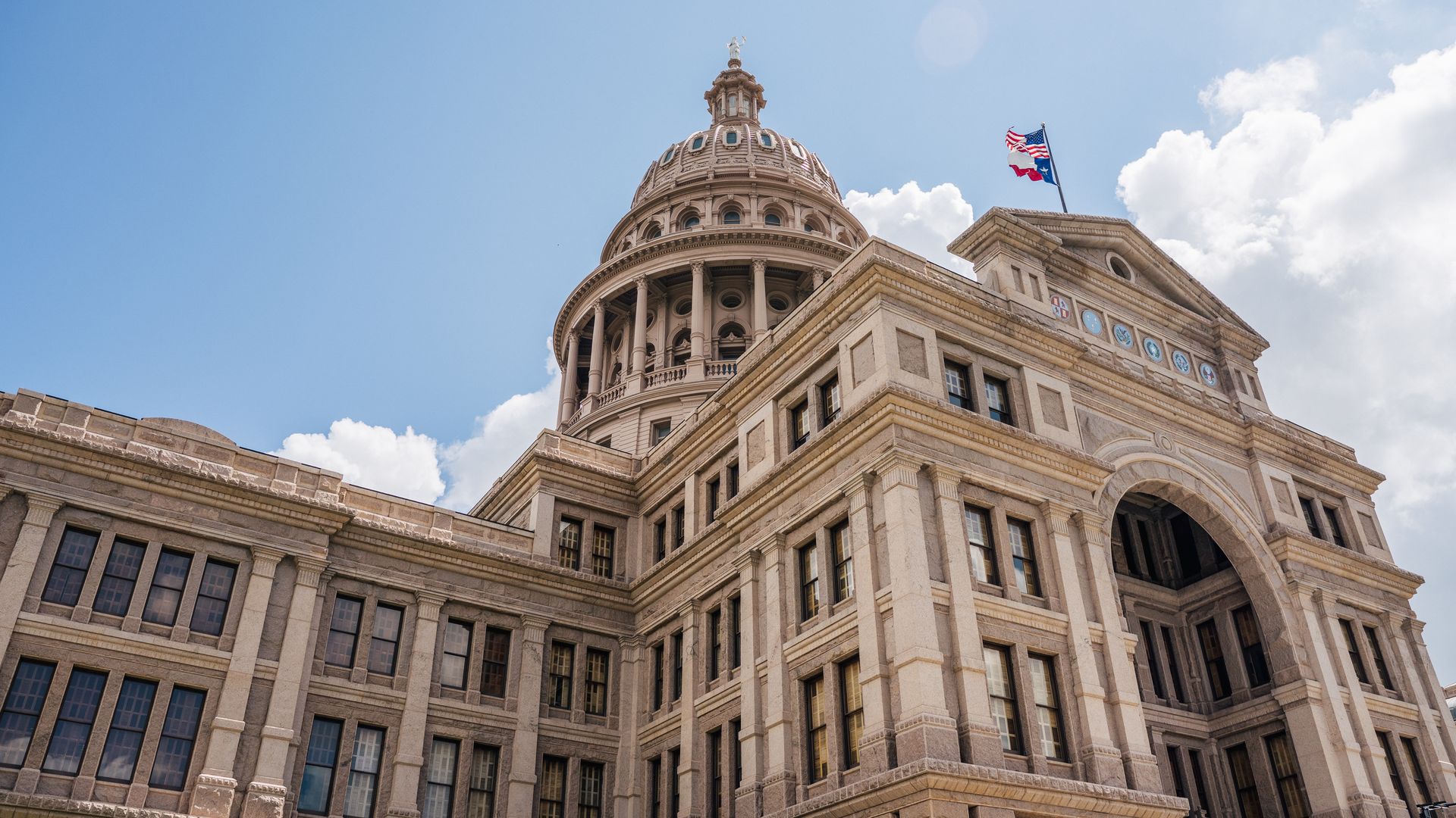 The Texas state Capitol is shown during the Georgetown to Austin March for Democracy rally on July 31, 2021 in Austin, Texas.