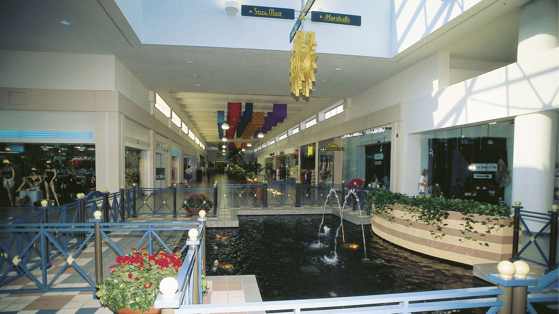 Photo of a fountain inside a mall
