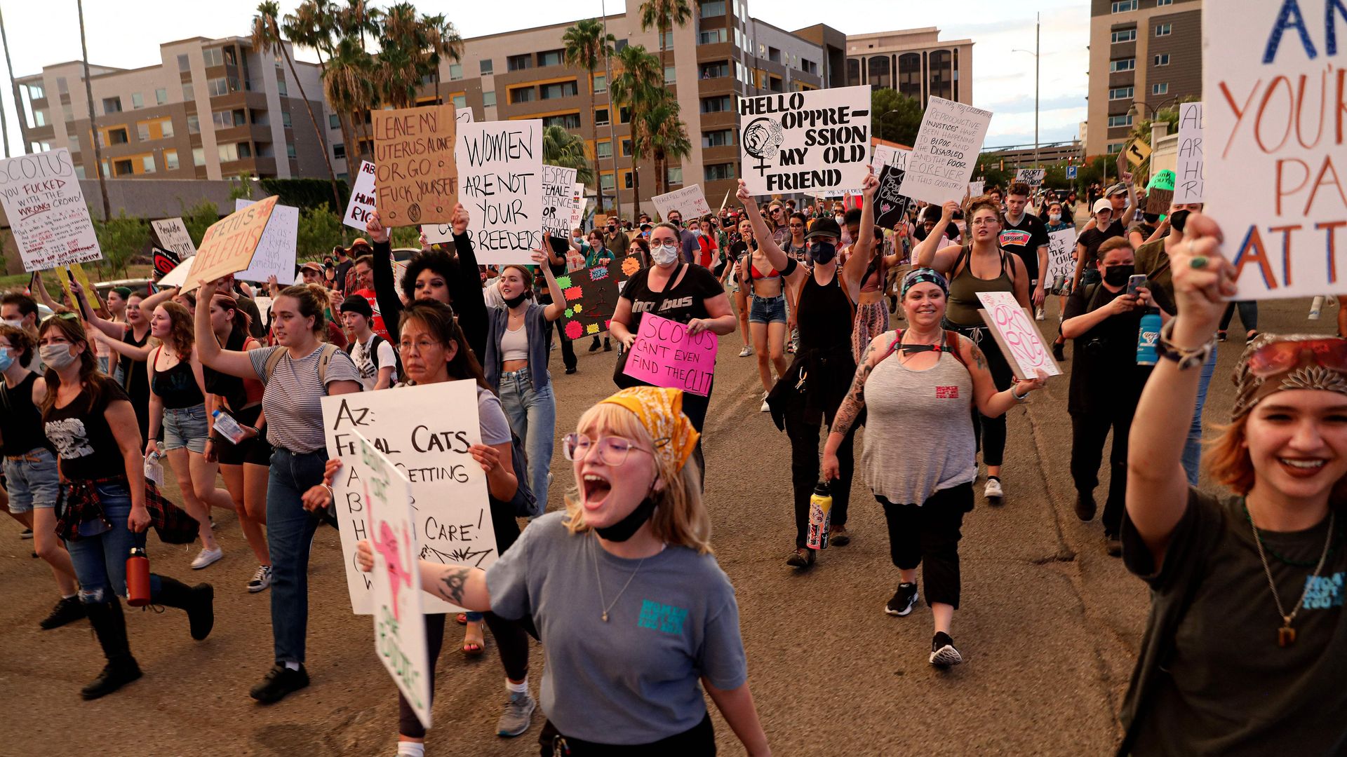 Picture of abortion rights protesters