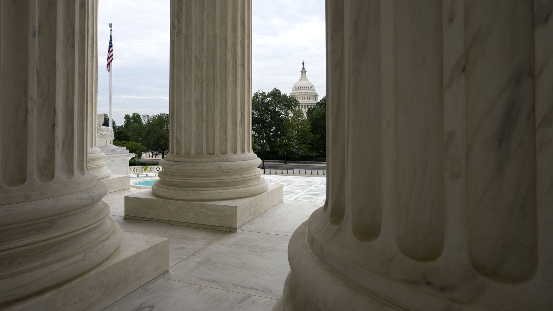 Capitol is seen from the Supreme Court