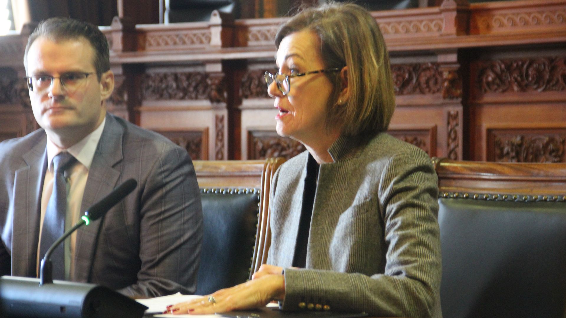 Gov. Kim Reynolds and Lt. Gov. Adam Gregg