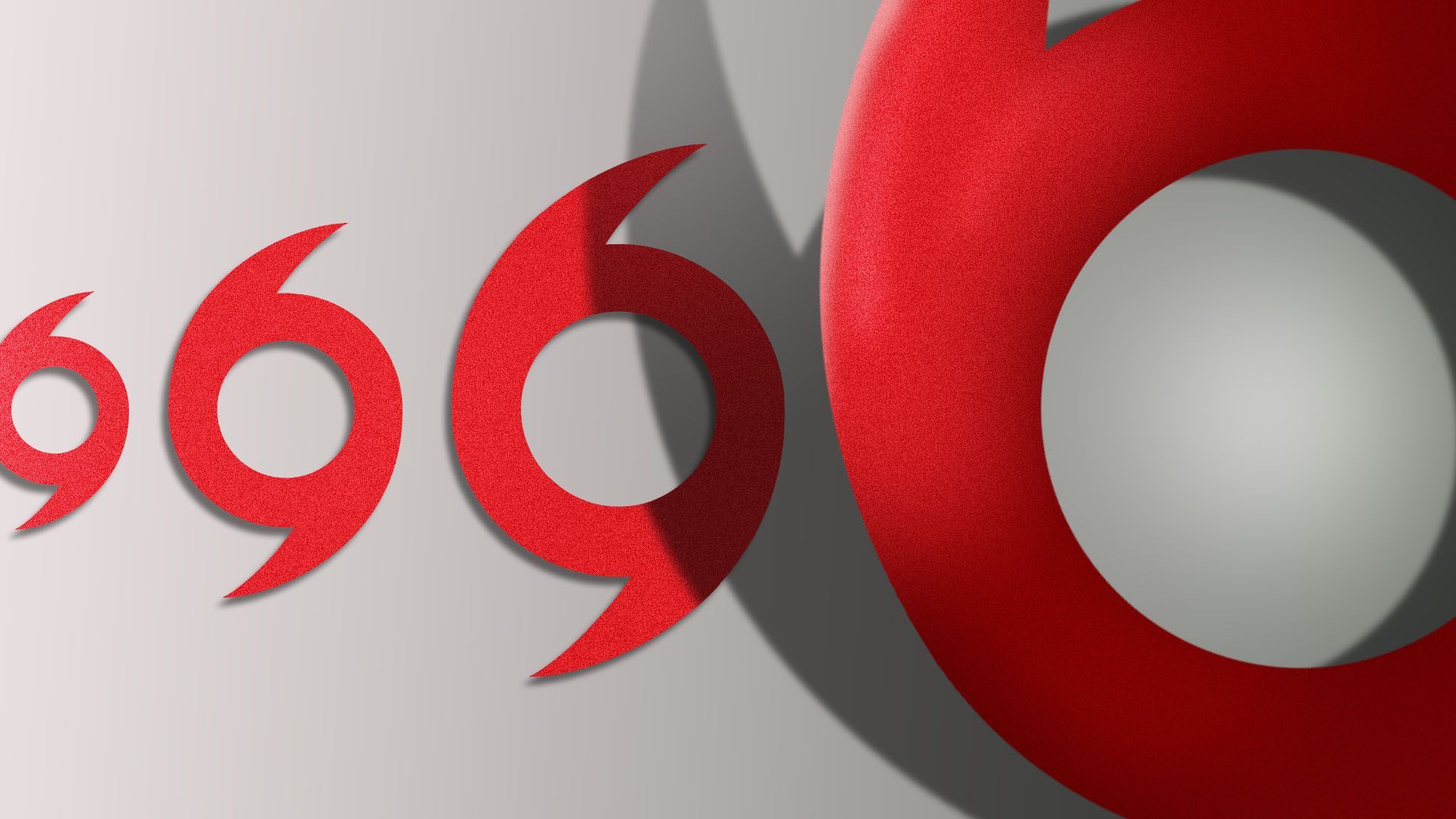 Illustration of a giant hurricane symbol overshadowing much smaller hurricane symbols 