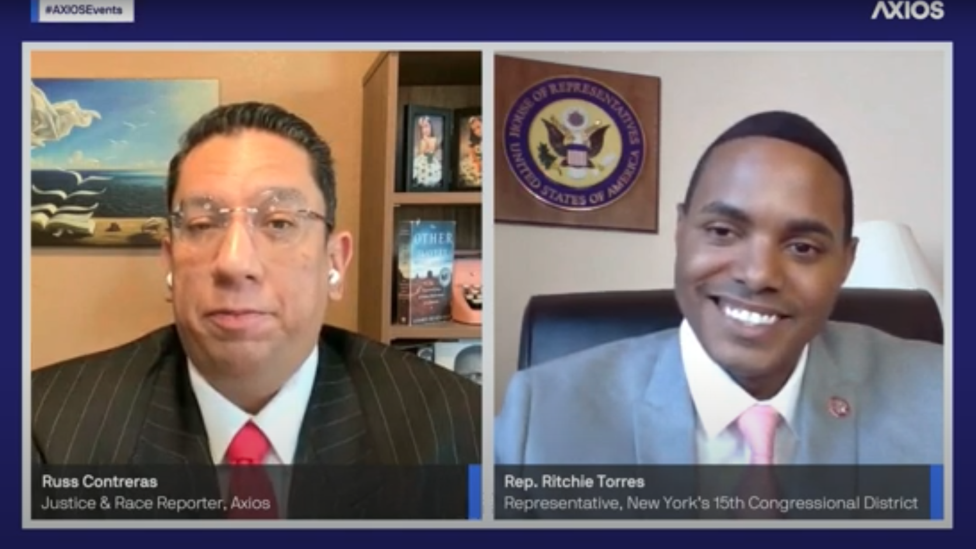 Russell Contreras and Rep. Ritchie Torres (D-N.Y.) .