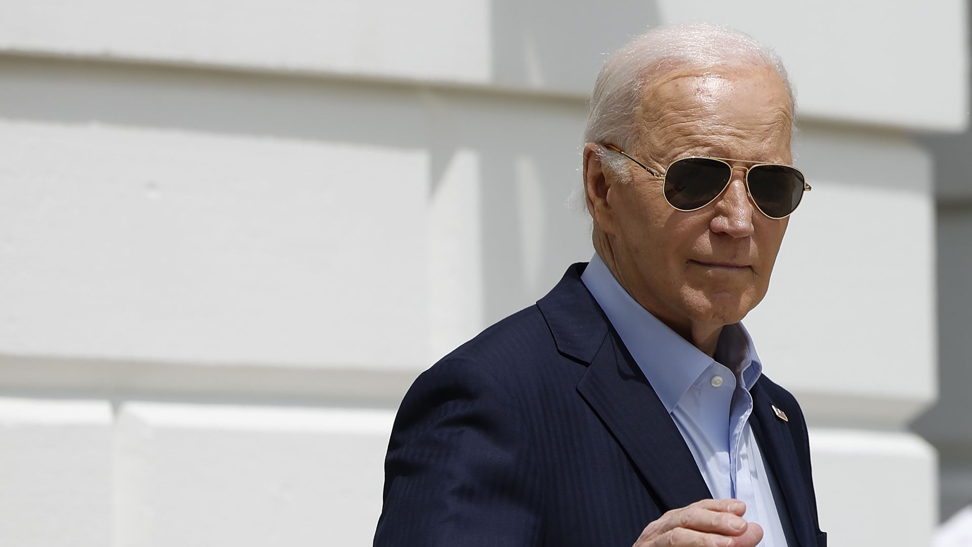  President Joe Biden departs the White House on April 30, 2024 in Washington, DC.