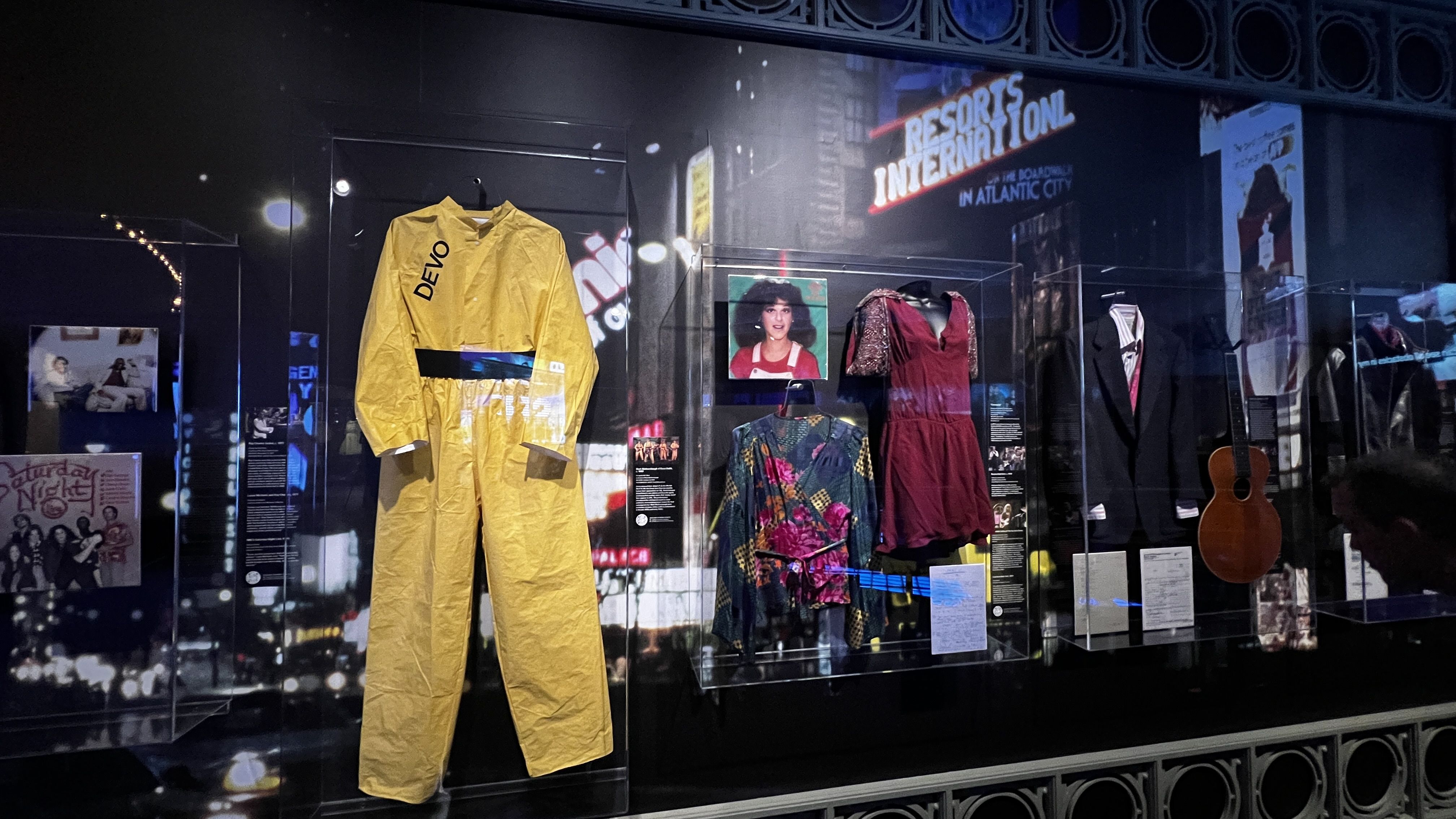 A collection of artifacts in a glass case. 