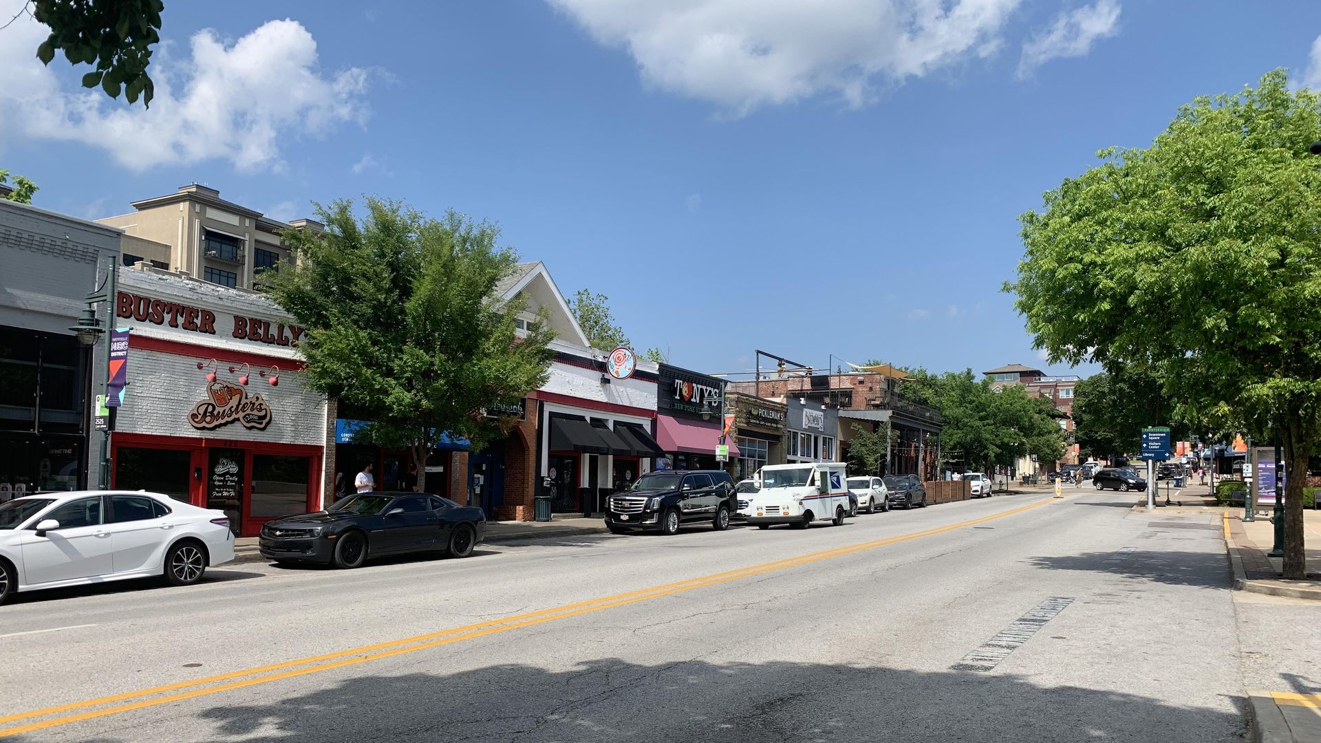 It's one restaurant or bar after the other in downtown Fayetteville.