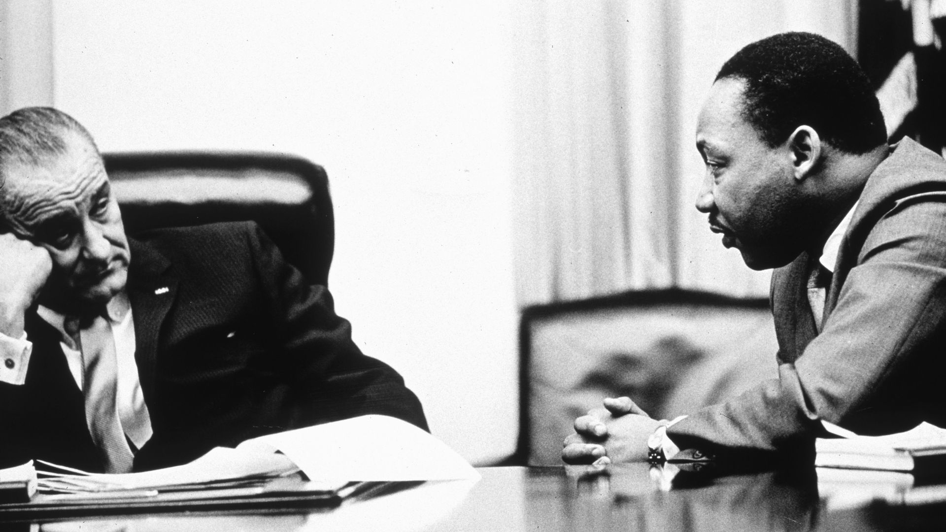 Lyndon Baines Johnson and Rev. Martin Luther King, Jr.