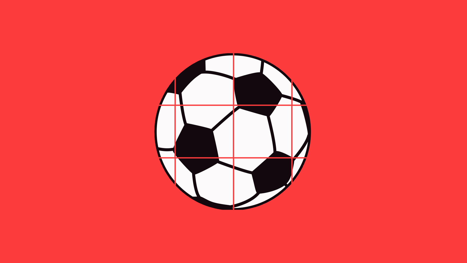 Illustration of a soccer ball broken up into small pieces and rearranged.