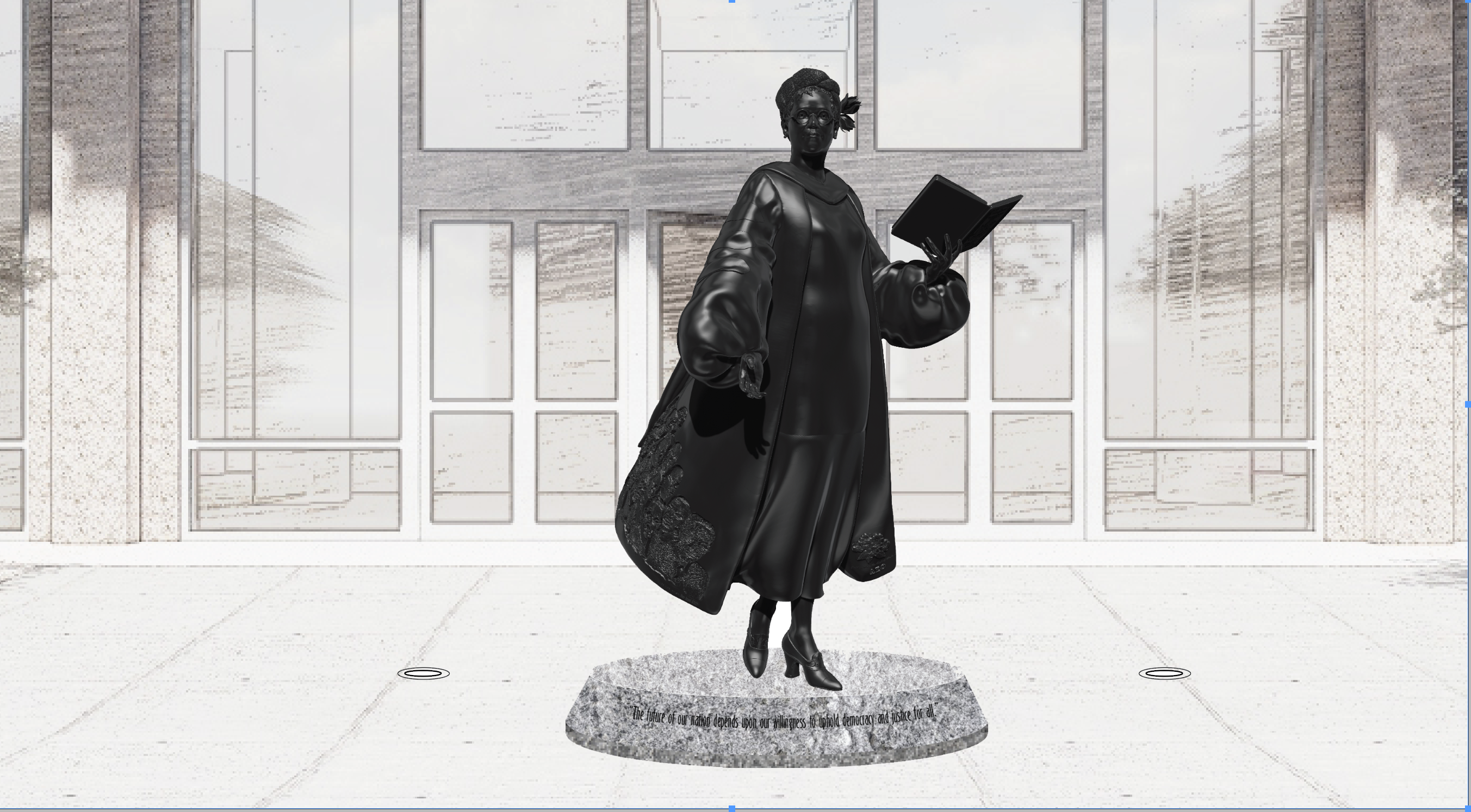 Vinnie Bagwell's design proposal for a Sadie Alexander statue in Philadelphia
