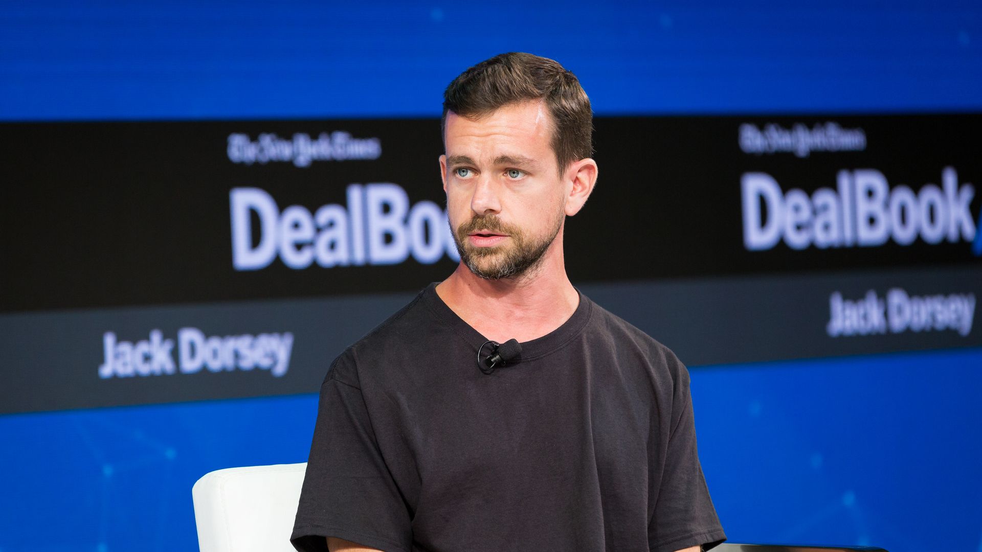 Twitter CEO Jack Dorsey at a New York Times conference