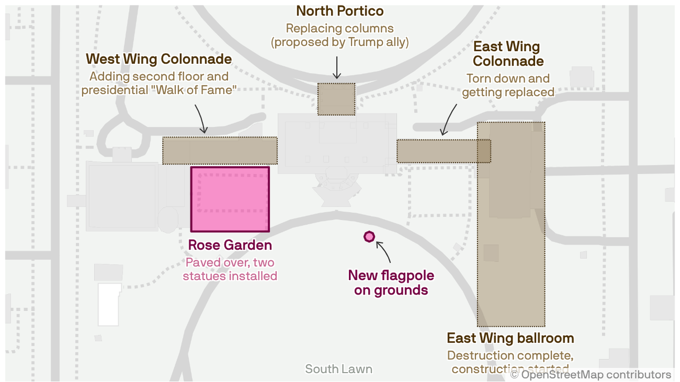 Trump's White House changes: See all the renovations and additions