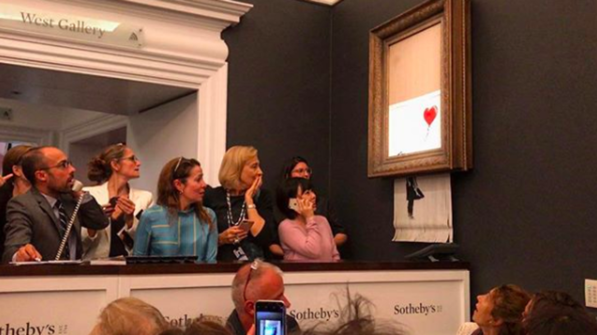 Banksy's portrait through a shredder