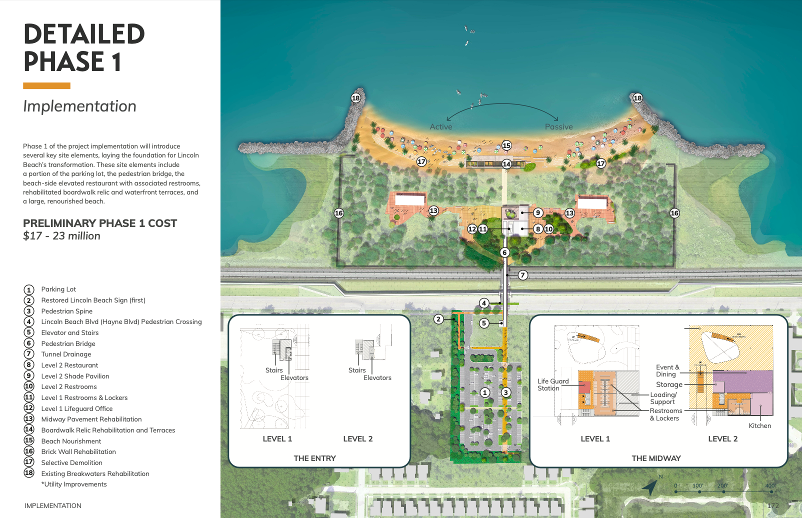 image shows a rendering with the plan for Lincoln Beach