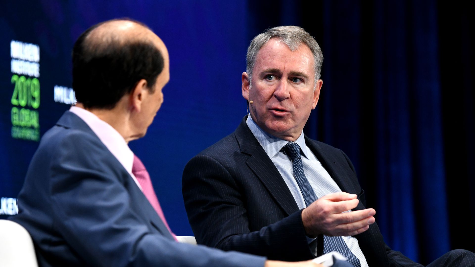 Ken Griffin speaks during an on-stage interview.