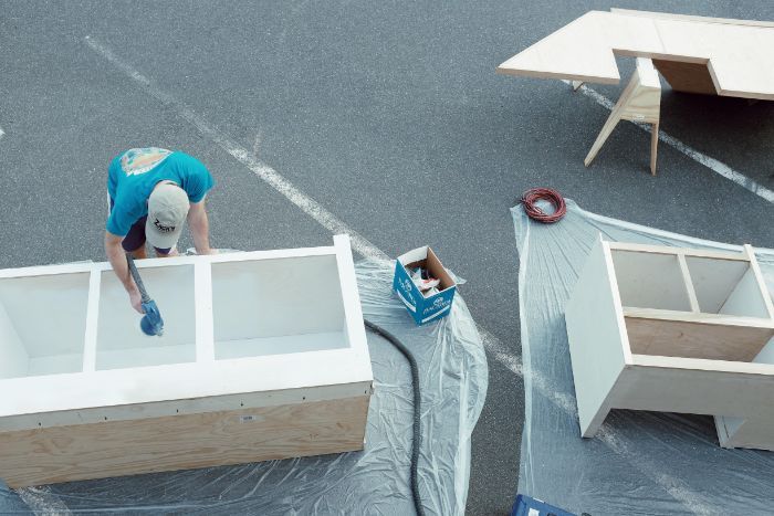 hex espresso bar construction