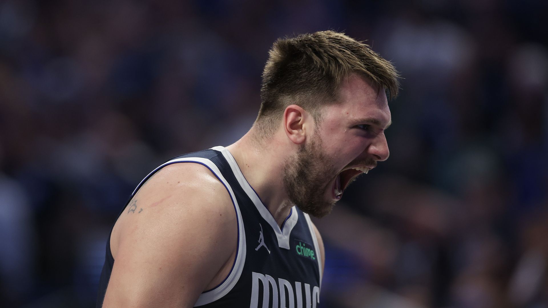 Luka Doncic yells 