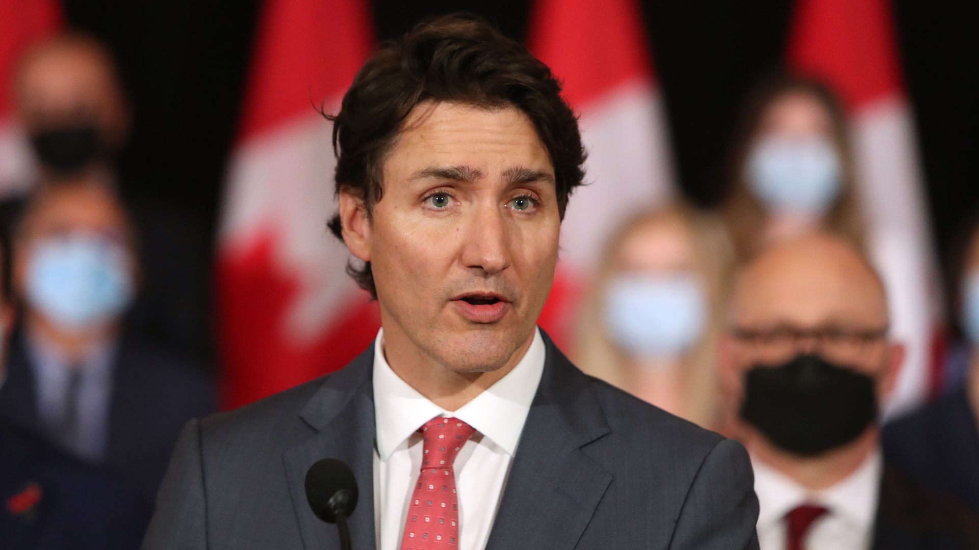 Canadian Prime Minister Justin Trudeau speaking in Ottawa on May 30.