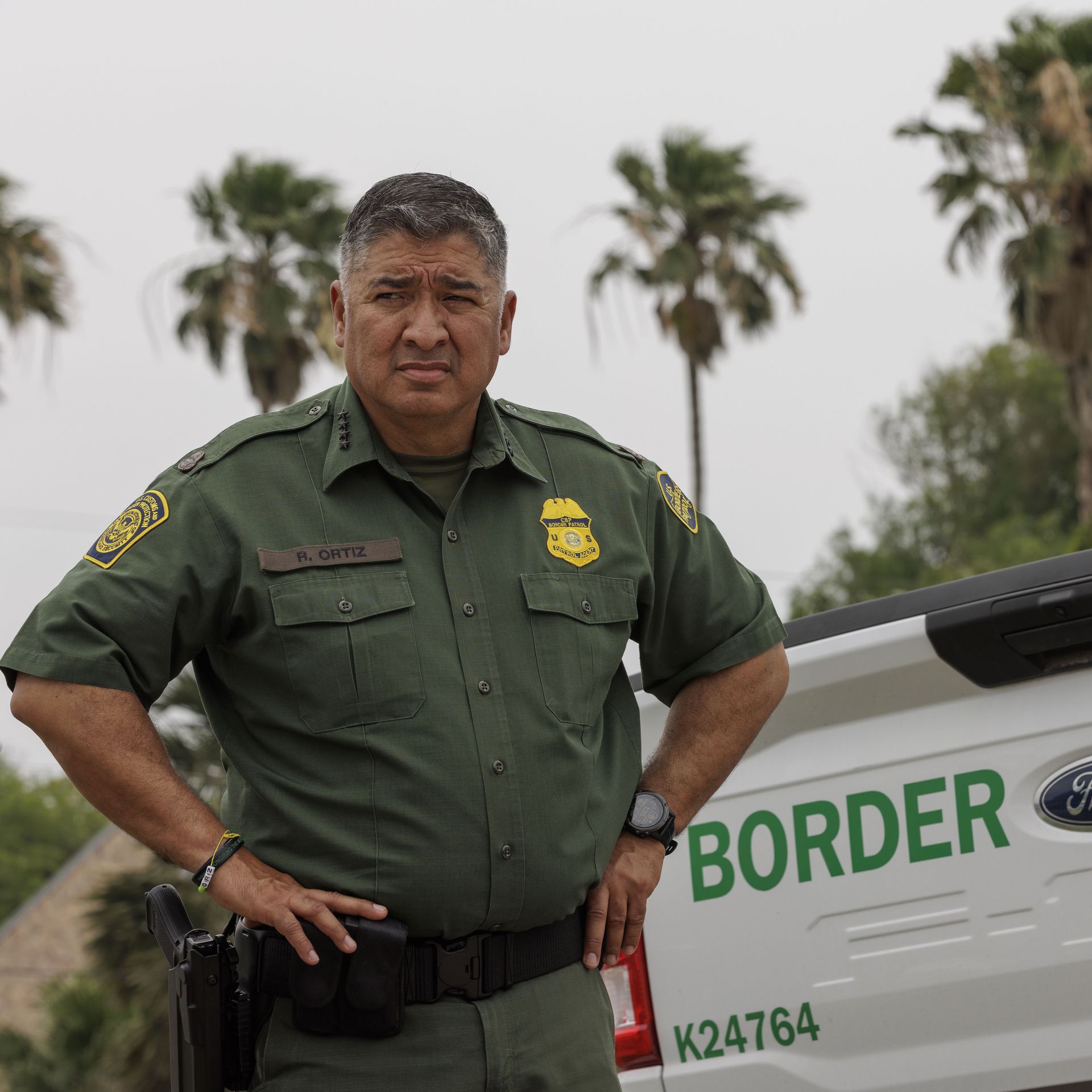 U.S. Border Patrol Chief Raul Ortiz attends a press conference on May 5, 2023 in Brownsville, Texas. 