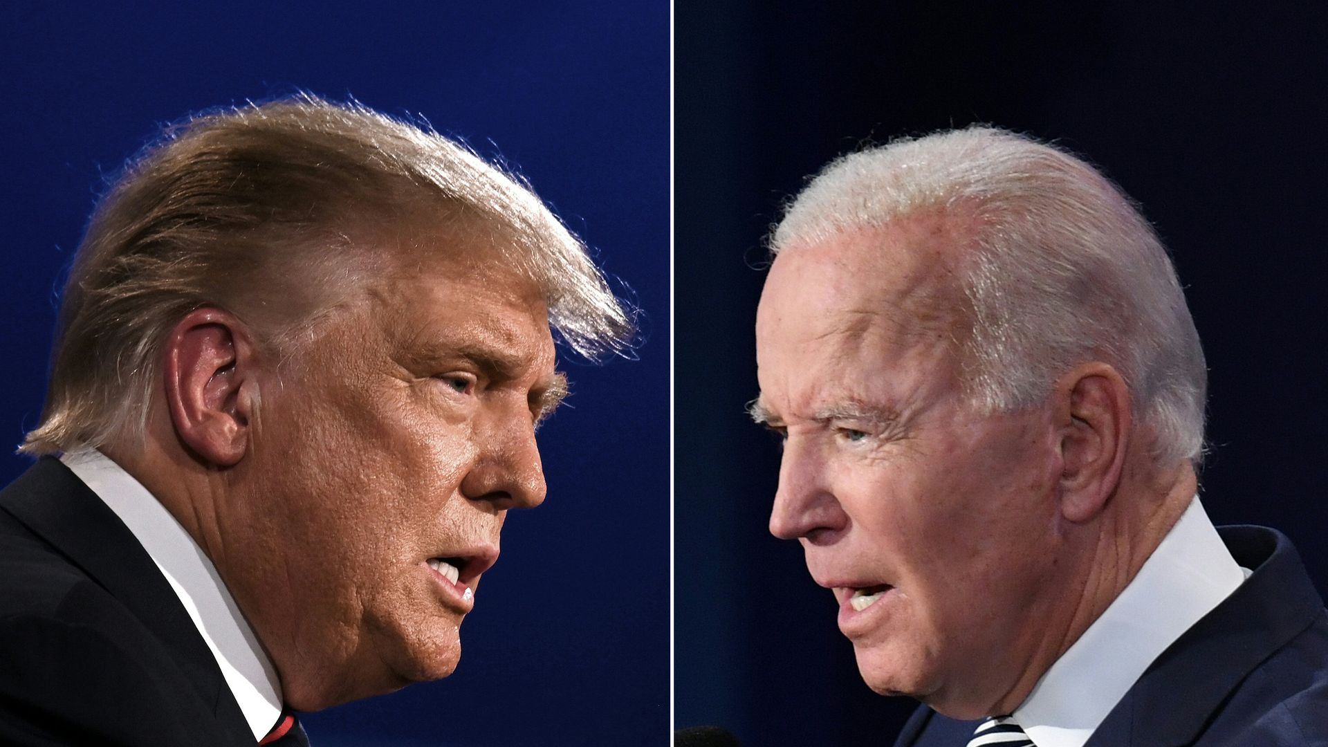 President Trump and Biden at the debate 