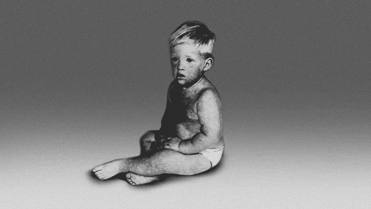 Illustration of a child with measles fading away and then reappearing 