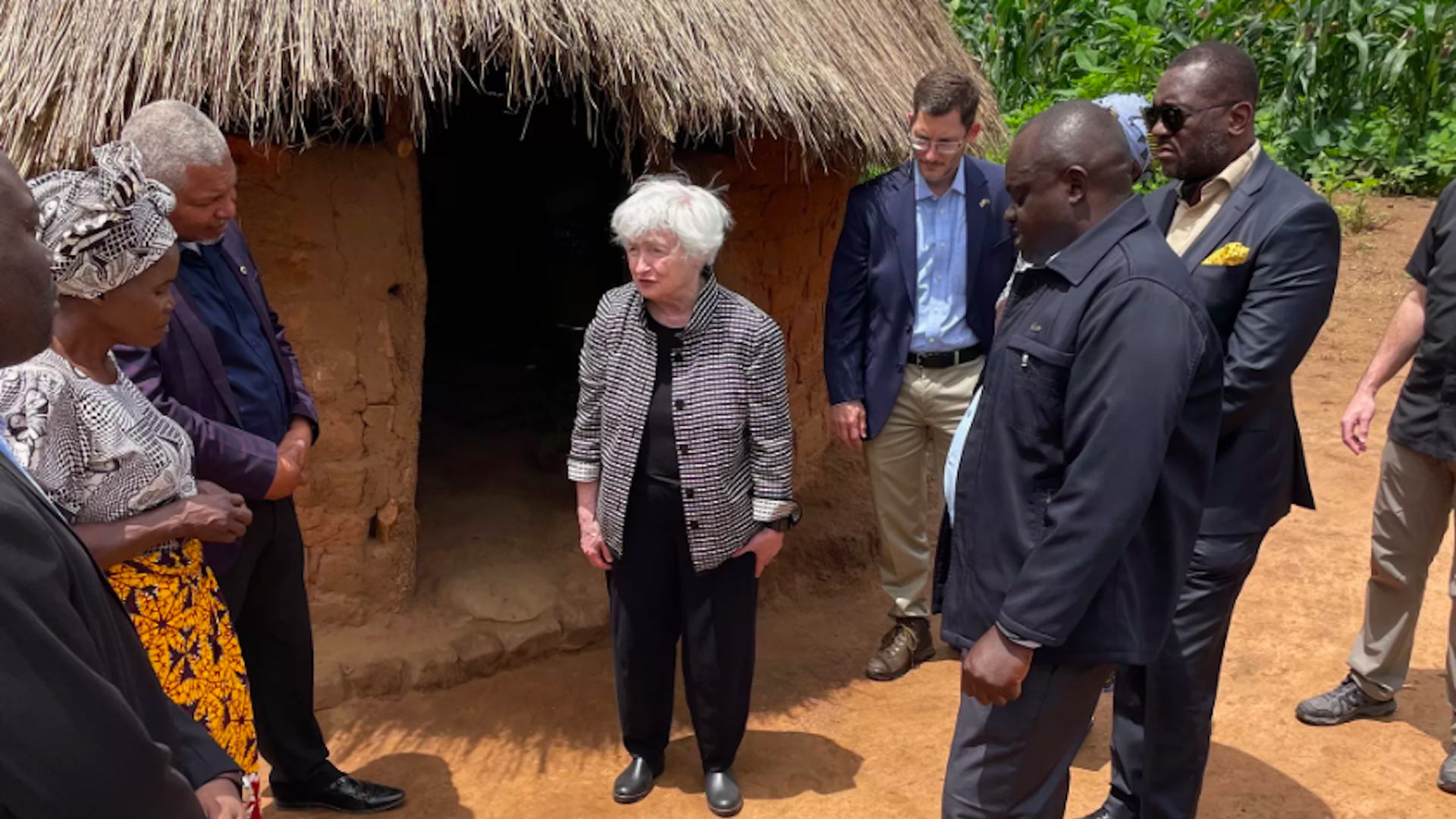 Photo of Treasury Secretary Janet Yellen in Zambia