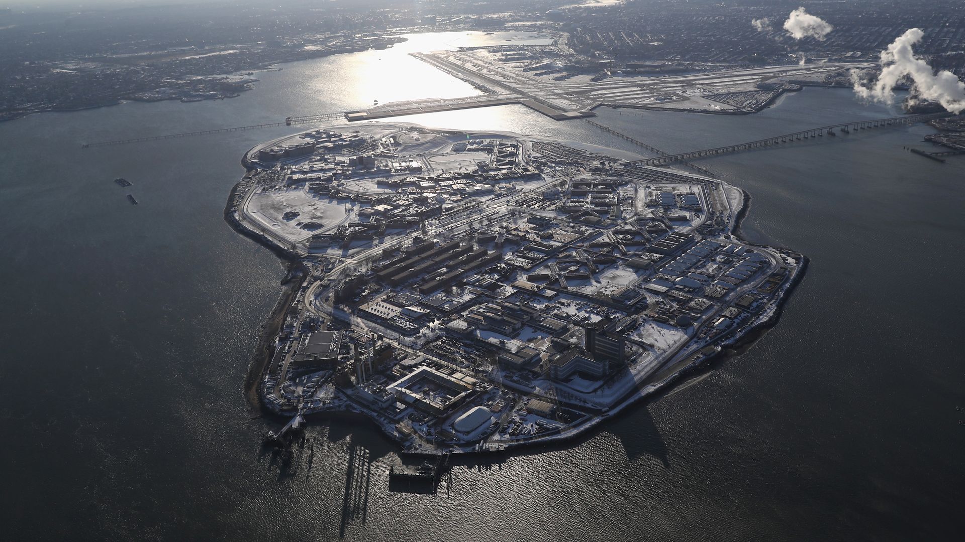 A view of Rikers Island.
