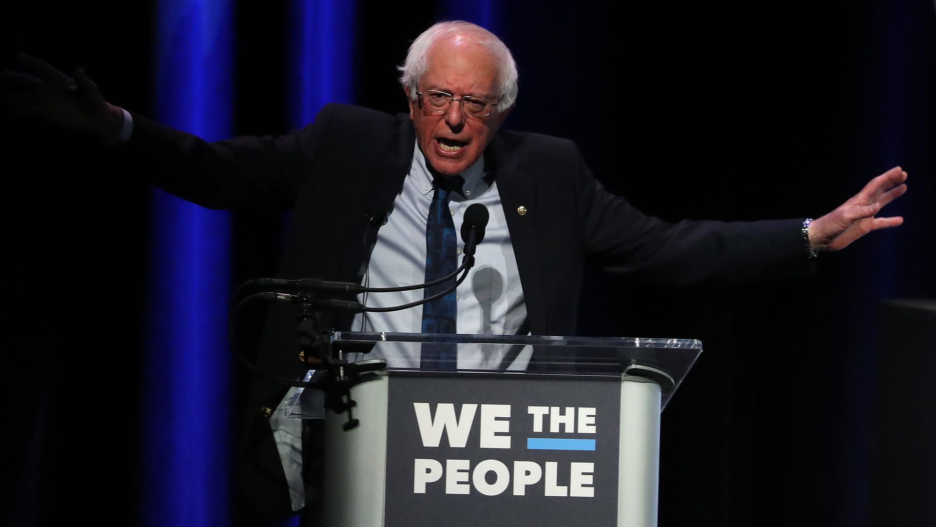 Bernie sanders on stage