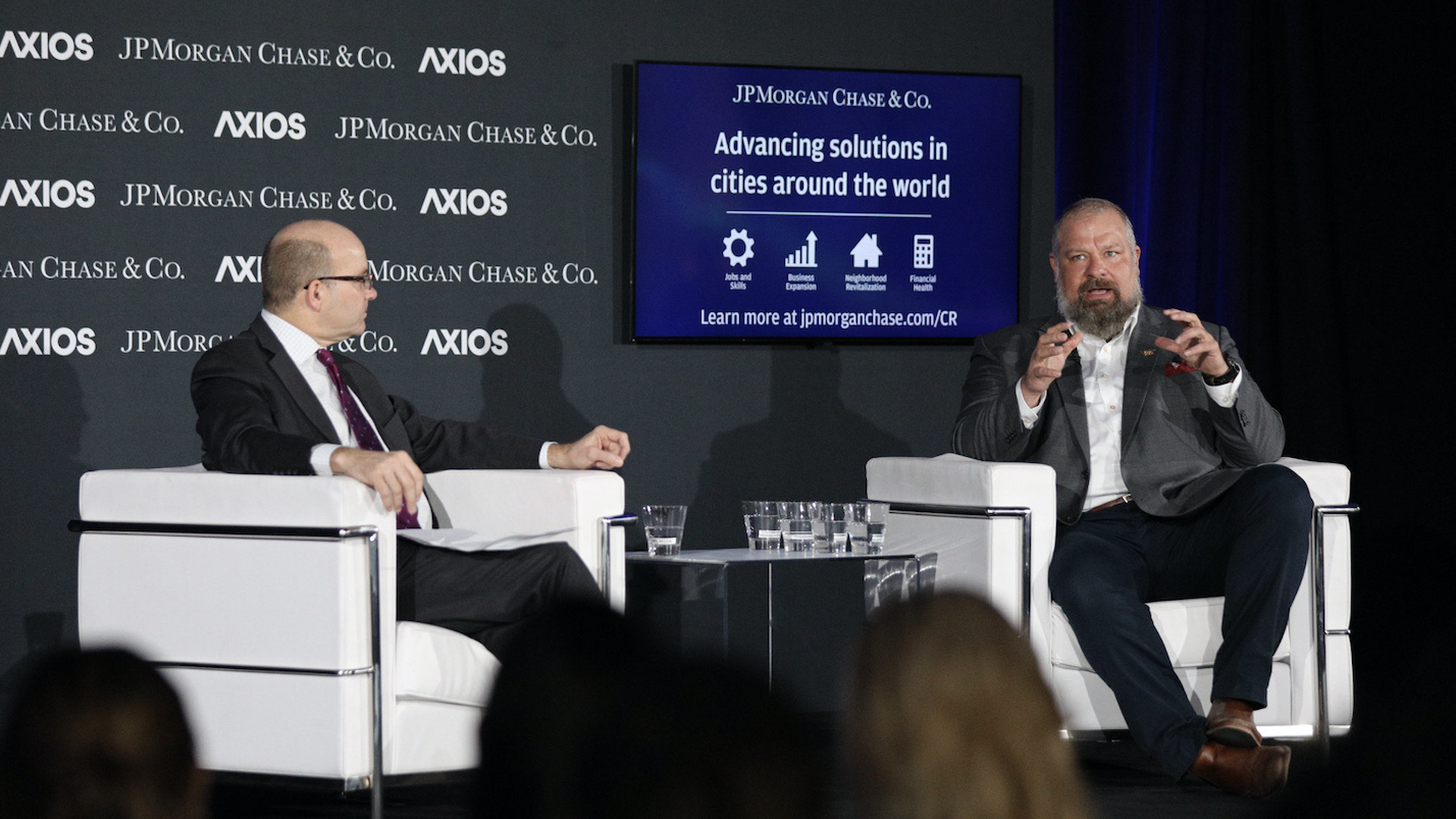 Clint Bruce on the Axios stage on Wednesday.